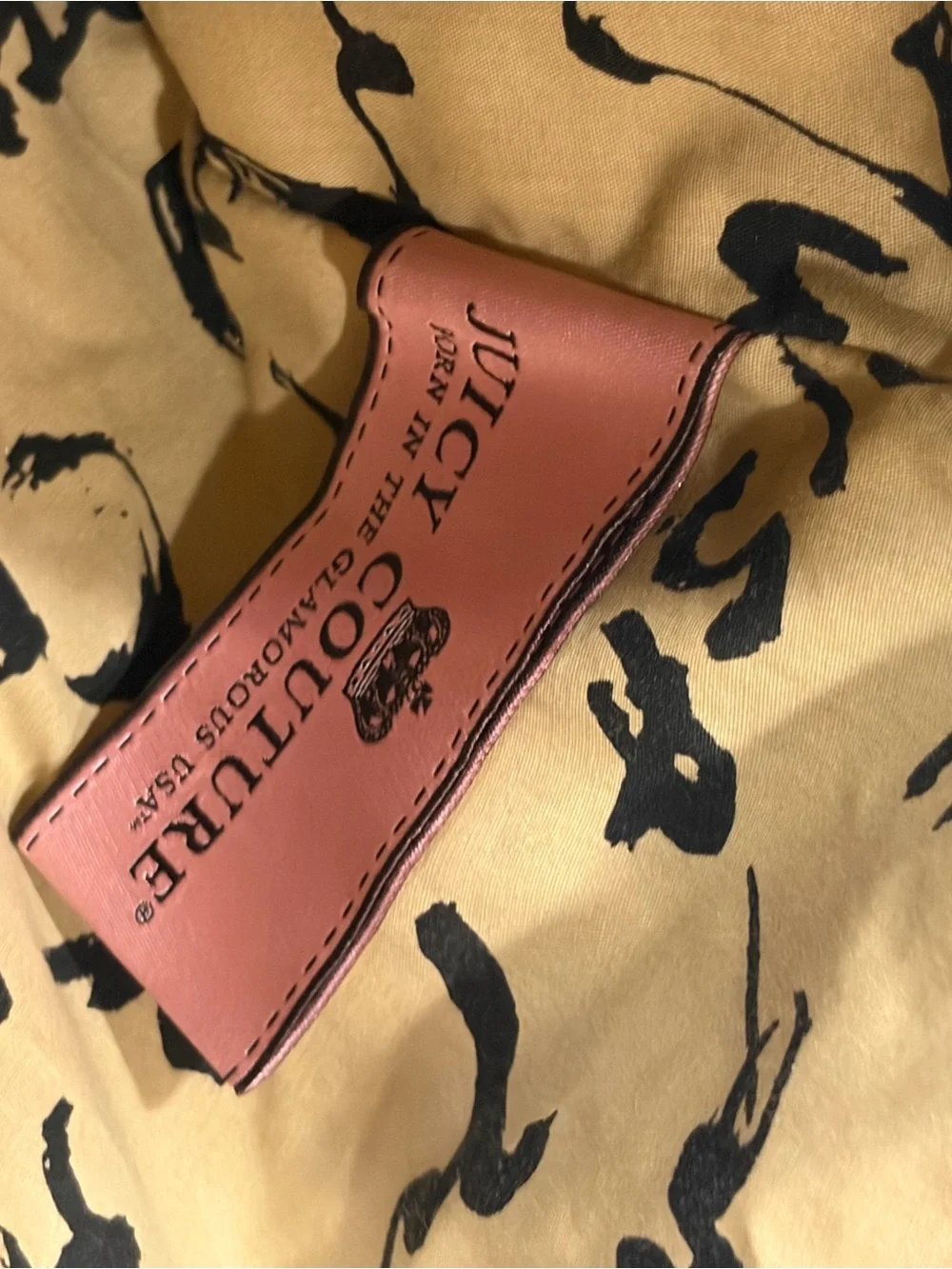 Vintage Juicy Couture Black Leather Tote Bag